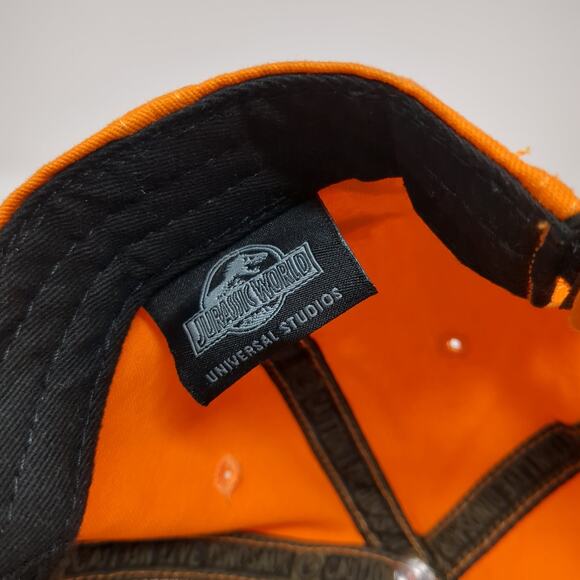 Jurassic World Patch Strapback Hat Orange One Size Universal Studios - Picture 10 of 10
